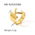 Modern Style Simple Style Letter Stainless Steel Asymmetrical Plating 18k Gold Plated Open Rings