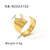 Modern Style Simple Style Letter Stainless Steel Asymmetrical Plating 18k Gold Plated Open Rings