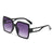 Modern Style Solid Color Ac Square Full Frame Women's Sunglasses