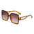 Modern Style Solid Color Ac Square Full Frame Women's Sunglasses