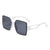 Modern Style Solid Color Ac Square Full Frame Women's Sunglasses