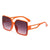 Modern Style Solid Color Ac Square Full Frame Women's Sunglasses