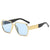 Modern Style Solid Color Ac Square Full Frame Women's Sunglasses