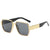 Modern Style Solid Color Ac Square Full Frame Women's Sunglasses