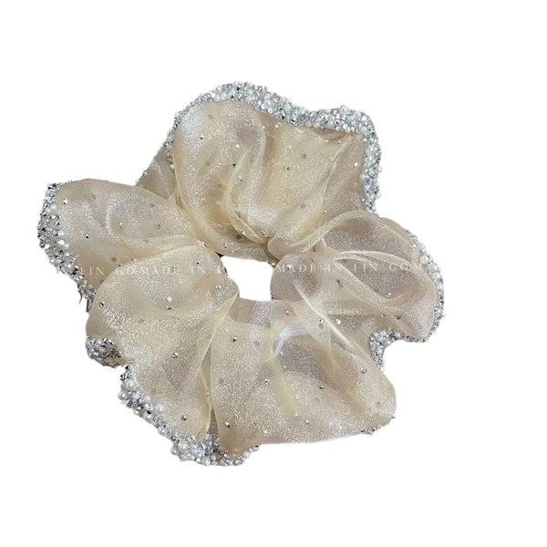 Modern Style Solid Color Organza Hair Tie