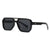 Modern Style Solid Color Pc Square Full Frame Women's Sunglasses