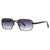 Modern Style Solid Color Pc Square Patchwork Full Frame Women's Sunglasses