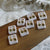 Modern Style Square Heart Shape Flower Copper Plating Ear Studs 1 Pair