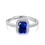 Modern Style Square Sterling Silver Plating Inlay Zircon Open Ring