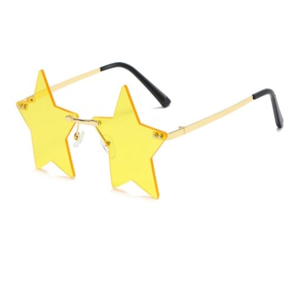 Modern Style Star Pc Special-shaped Mirror Frameless Women's Sunglasses