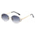 Modern Style Streetwear Round Pc Round Frame Frameless Women's Sunglasses