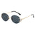 Modern Style Streetwear Round Pc Round Frame Frameless Women's Sunglasses