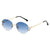 Modern Style Streetwear Round Pc Round Frame Frameless Women's Sunglasses