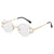 Modern Style Streetwear Round Pc Round Frame Frameless Women's Sunglasses