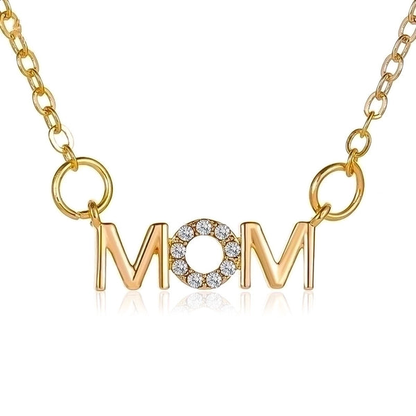 Mother's Day Necklace Simple Wild English Alphabet Necklace Mom Pendant Clavicle Chain Creative Holiday Gift Wholesale