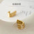 Multi-layer Hook-shaped Titanium Steel 18k Gold-plated Stud Earrings