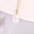 Natural Stone 18K Gold Plated Cross Pendant