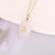 Natural Stone 18K Gold Plated Cross Pendant