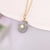 Natural Stone 18K Gold Plated Cross Pendant