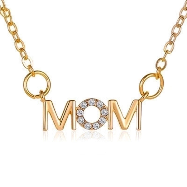 Necklace Simple English Alphabet Necklace Mother Pendant Clavicle Chain Mom Copper  Necklace Wholesale