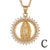 New 18k Gold Virgin Mary Pendant Copper Necklace Wholesale