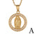 New 18k Gold Virgin Mary Pendant Copper Necklace Wholesale