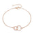 New Accessories Simple Stainless Steel Gold-plated Round Bracelet Korean Fashion Hollow Bracelet Wholesale