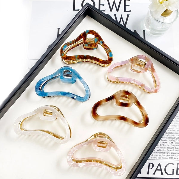 New Acetate Hollow Clouds Grip Korean Style Sweet Wind Back Head Shark Barrettes Simple Hair Clip Barrettes Hair Accessories Headdress