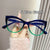 New Anti-blue Light Cat Eye Plain Glasses Irregular Gradient Color Personalized Glasses Frame Female