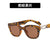 New Back-shaped Buckle Decoration  Small Square Frame Sunglasses