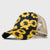 New Baseball Cap Fashion Sunflower Printed Cross Ponytail Mesh Hat Sun-poof Peaked Cap