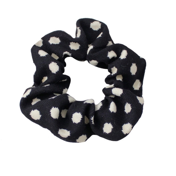 New Black And White Coffee Leopard Print Spot Large Intestine Hair Band Korean Style Simple Headband Thick Fabric Fat Sausage Hair Band Headdress