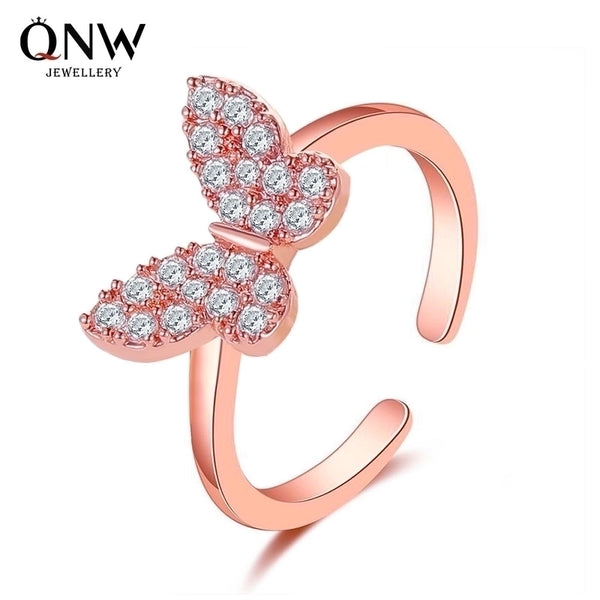 New Butterfly Ring Fashion People Simple Opening Adjustable Ring Wholesale