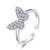 New Butterfly Ring Fashion People Simple Opening Adjustable Ring Wholesale