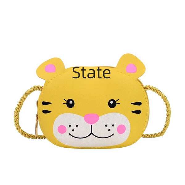 New Cartoon Cute Children's Bag PU Shoulder Bag Girls Korean Casual Crossbody Bag Small Animal Coin Purse