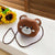 New Cartoon Cute Children's Bag PU Shoulder Bag Girls Korean Casual Crossbody Bag Small Animal Coin Purse