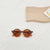 New Children's Sunglasses Fashion Round Frame Leopard Print Color Matching Sunglasses