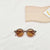 New Children's Sunglasses Fashion Round Frame Leopard Print Color Matching Sunglasses