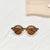 New Children's Sunglasses Fashion Round Frame Leopard Print Color Matching Sunglasses