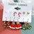 New Christmas Snowman Cane Earrings Set Cartoon Dripping Elk Wreath Earrings