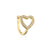 New Copper Micro-inlaid Zircon Hollow Heart Ear Clip