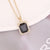 New Copper Micro-inlaid Zircon Square Emerald Pendant Necklace Ring Earrings