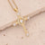 New Copper Micro-set Zircon 18k Gold Cross Pendant Necklace