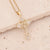 New Copper Micro-set Zircon 18k Gold Cross Pendant Necklace