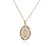 New Copper-plated 18k Gold Dripping Oil Zircon Virgin Mary Pendent Necklace Wholesale