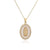 New Copper-plated 18k Gold Dripping Oil Zircon Virgin Mary Pendent Necklace Wholesale