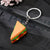 New Creative Food Hamburger Sushi Salmon Resin Keychain Bag Pendant