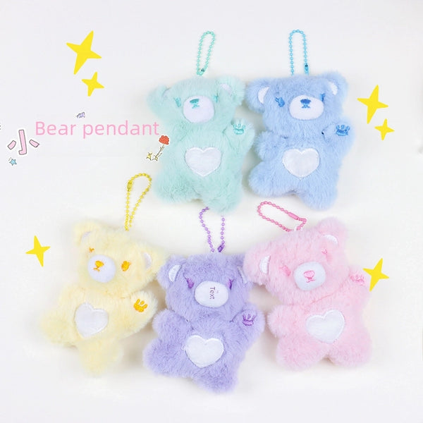 New Cute Plush Love Bear Pendant Cartoon Doll Decorative Creative Small Gift Doll Bag Accessories