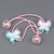 New Design Sense Gradient Butterfly Hair Accessory Hair Rope Fashionable  Hair Tie Ponytail Elastic String Double-Headed Beads Rubber Band Hair Ring Headdress Hair Accessories