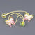 New Design Sense Gradient Butterfly Hair Accessory Hair Rope Fashionable  Hair Tie Ponytail Elastic String Double-Headed Beads Rubber Band Hair Ring Headdress Hair Accessories